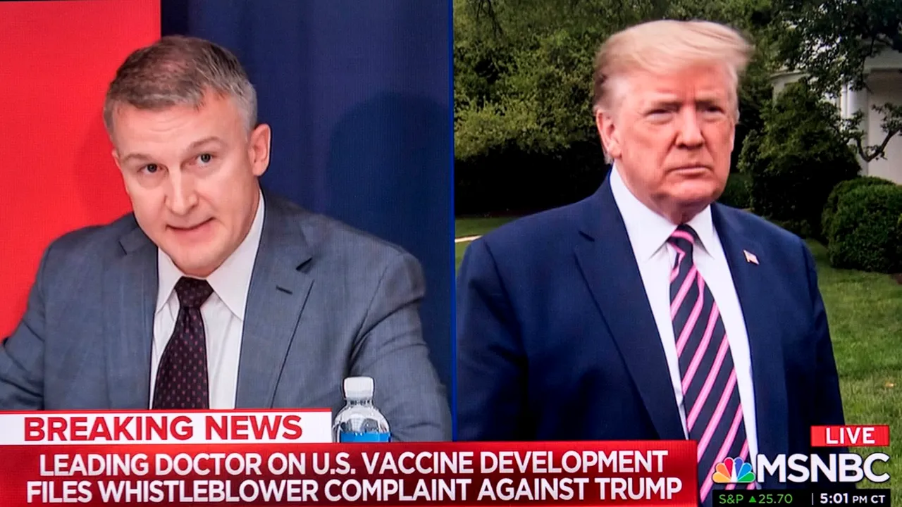 Rick Bright, imunologul expert din administraţia Trump, a demisionat
