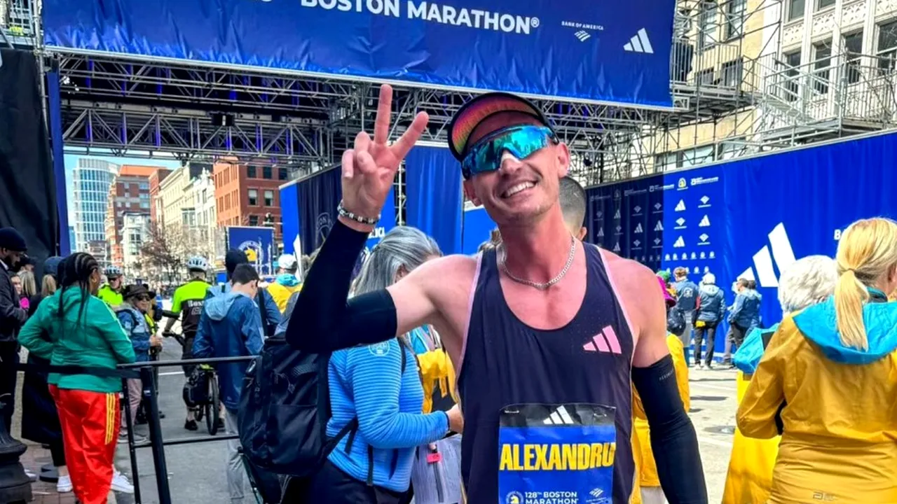 Un atlet român a terminat pe locul 20 Maratonul de la Boston