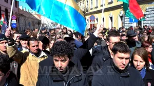 Premieră de Ziua Maghiarilor la Cluj-Napoca: Drapelul românesc alături de steagurile UE, Ungariei şi secuiesc