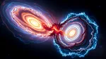 Astronomii au putut observa două galaxii din universul timpuriu înainte să devină una singură 