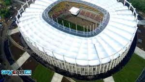 Cum arată Arena Naţională văzută din elicopter