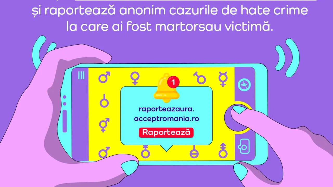 Românii pot raporta anonim infracţiunile motivate de ură prin platforma „Raportează Ura”