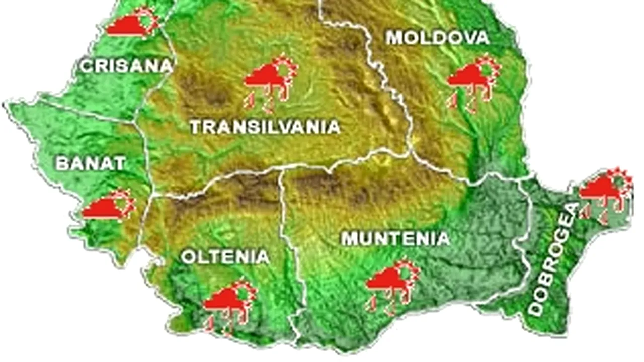 Temperaturile se menţin la 15 grade Celsius, după care vremea se răceşte în vest