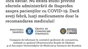 Răspunsul Guvernului dacă ibruprofeul are efect la bolnavii de coronavirus 