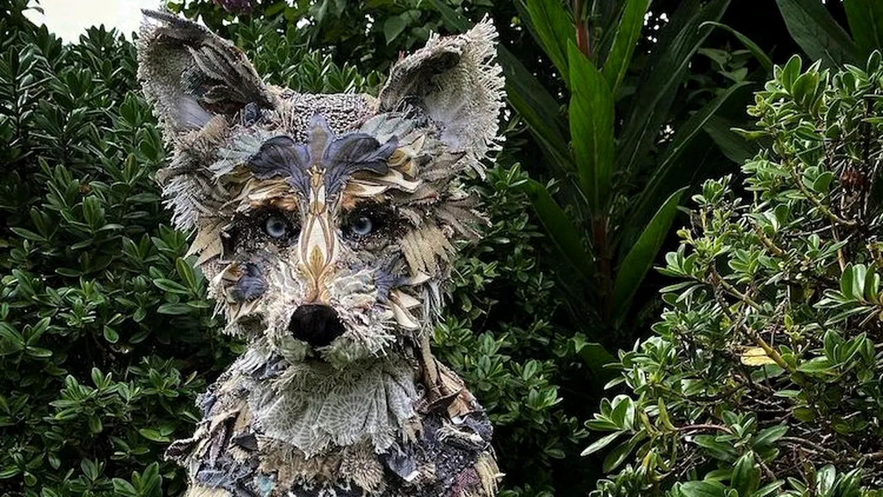 Inedit. Sculpturi spectaculoase din bucăţi de textile aruncate FOTO