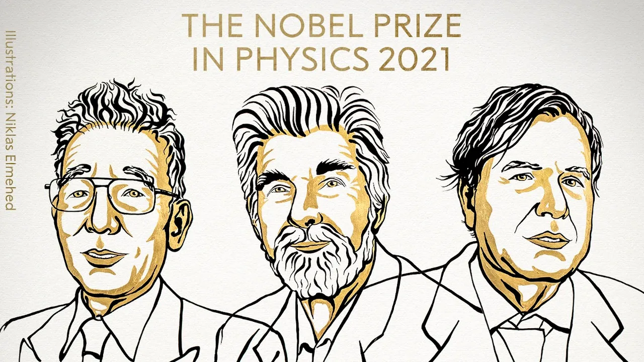 Premiul Nobel pentru fizică 2021, împărţit de italianul Giorgio Parisi, de germanul Hasselmann şi de americanul Manabe