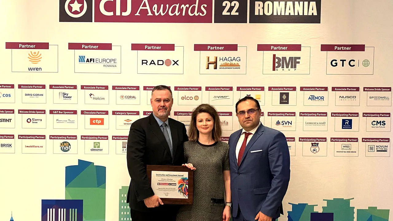 PNSA desemnată “Best Real Estate Law Firm of the Year” la CIJ Awards