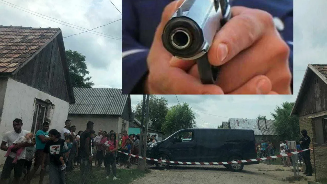Poliţişti atacaţi cu bâte şi pietre, în Sălaj. Oamenii legii au tras 8 focuri de armă, după ce peste 50 de localnici s-au năpustit asupra lor