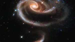 Trandafir galactic: Cum arată galaxiile care interacţionează