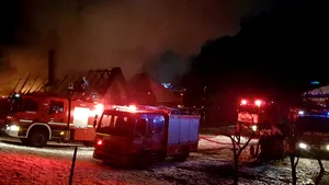 Incendiu la o fabrică de prelucrare a lemnului din Braşov: A ars acoperişul unei hale