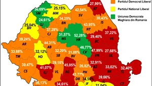 Rezultate parţiale oficiale pentru CJ: PSD - 28,42%, PDL - 28,20%, PNL - 18,92%