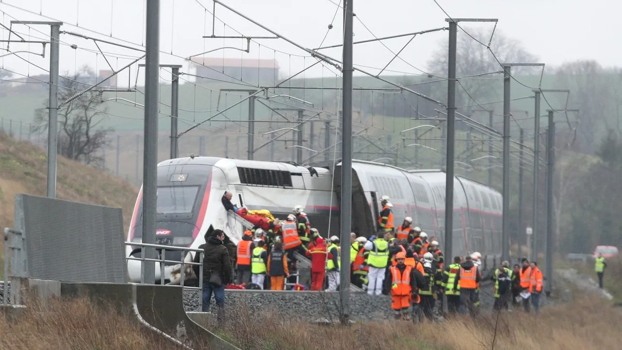 Un tren de mare viteză a deraiat în Franţa. La bordul trenului se aflau 300 de persoane | VIDEO
