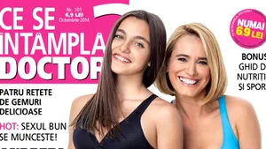 Andreea Esca şi fiica sa, Alexia, pe coperta “Ce se întâmplă, doctore?” de octombrie