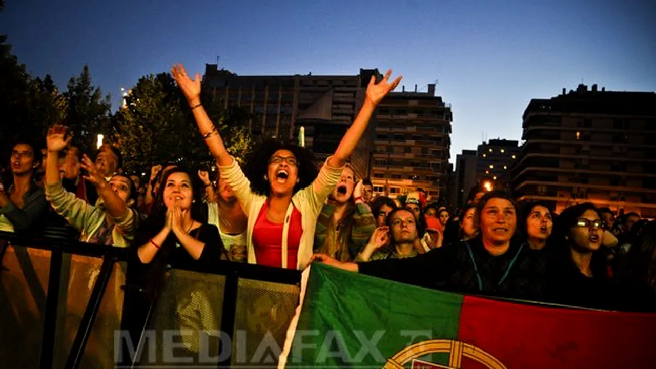 EURO 2012 - Euforie la Lisabona după calificarea Portugaliei în semifinalele
