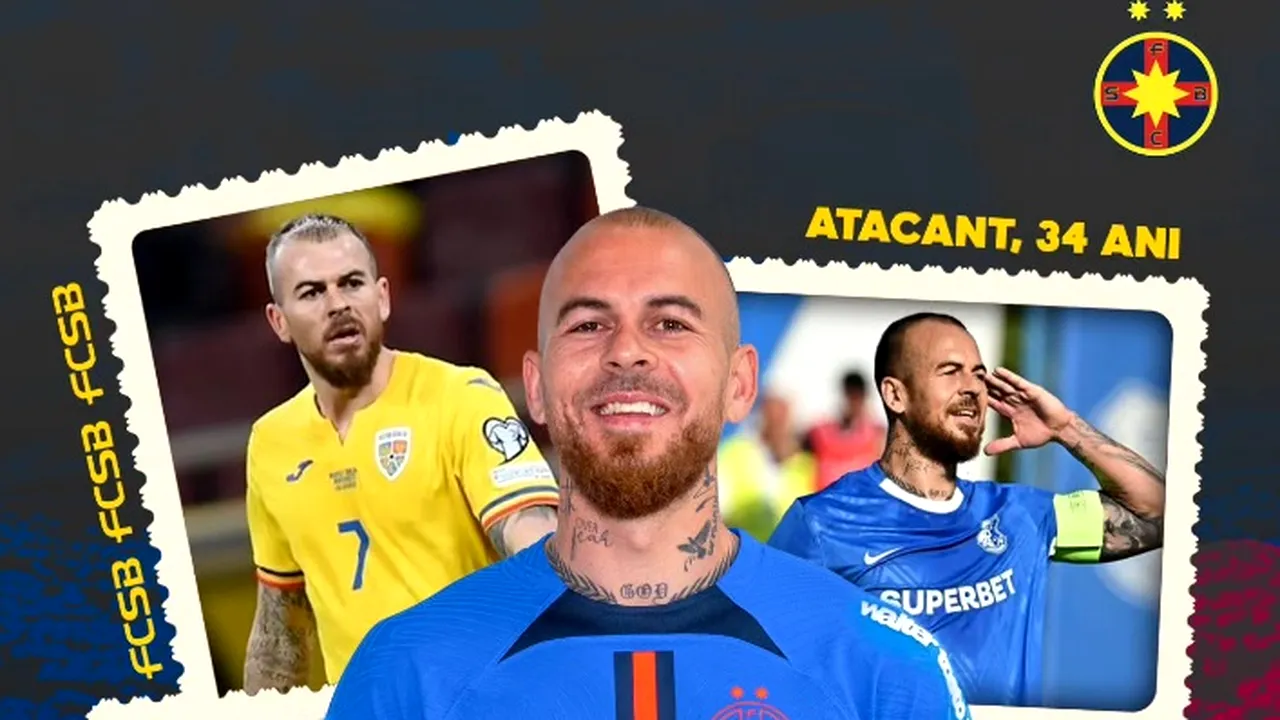 FCSB l-a prezentat oficial pe Denis Alibec, revenit în echipa roș-albastră după aproape 7 ani