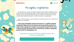 Concurs cu premii dedicat Zilei Copilului, lansat de Mediafax.ro şi Cărtureşti. Cum puteţi câştiga cărţi şi filme cu poveşti