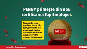 PENNY este recunoscut ca Top Employer 2024 în România, pentru al treilea an consecutiv