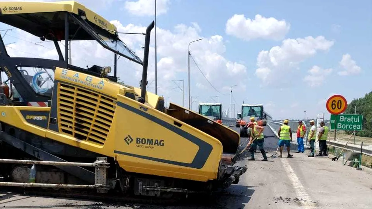 Continuă lucrările de reabilitare a Podului peste braţul Borcea: vor fi restricţii de circulaţie