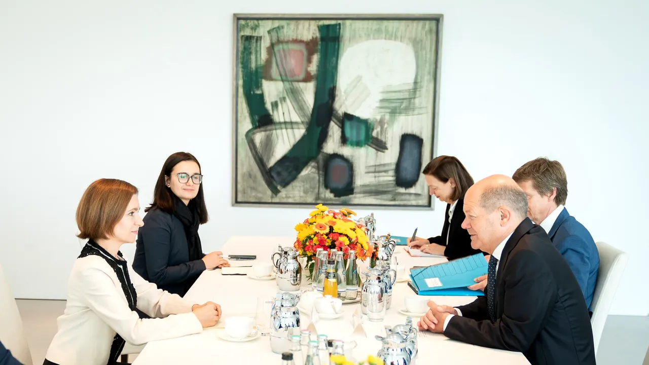 Olaf Scholz s-a întâlnit cu Maia Sandu / Germania oferă asistenţă suplimentară Republicii Moldova