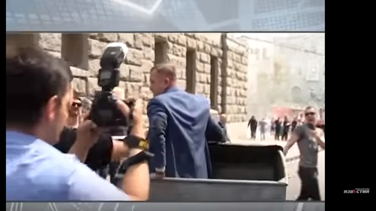 Viceprimar din Ucraina aruncat la gunoi, la propriu | VIDEO