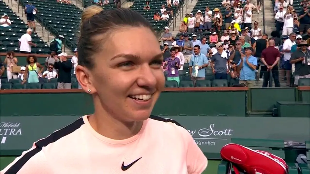 Ploaia a schimbat programul de la Indian Wells. Când joacă Simona Halep