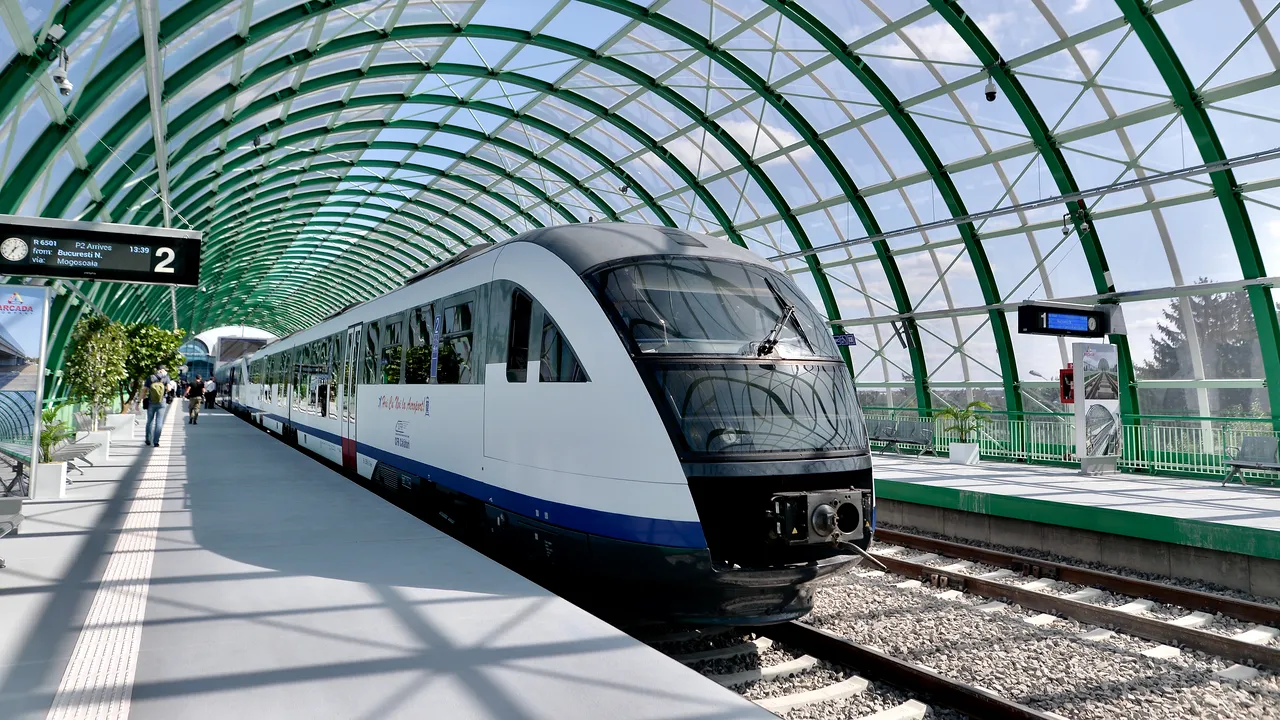 Sari din tren, în avion. Din 12 decembrie, pe linia de tren Gara de Nord – Aeroportul Otopeni se va circula non stop