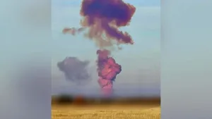 Explozie la baza de rachete Yasnîi din Rusia. Un nor violet s-a ridicat