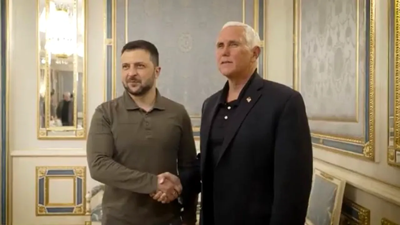 Mike Pence, fostul vicepreşedinte al SUA, s-a întâlnit cu Zelenski la Kiev