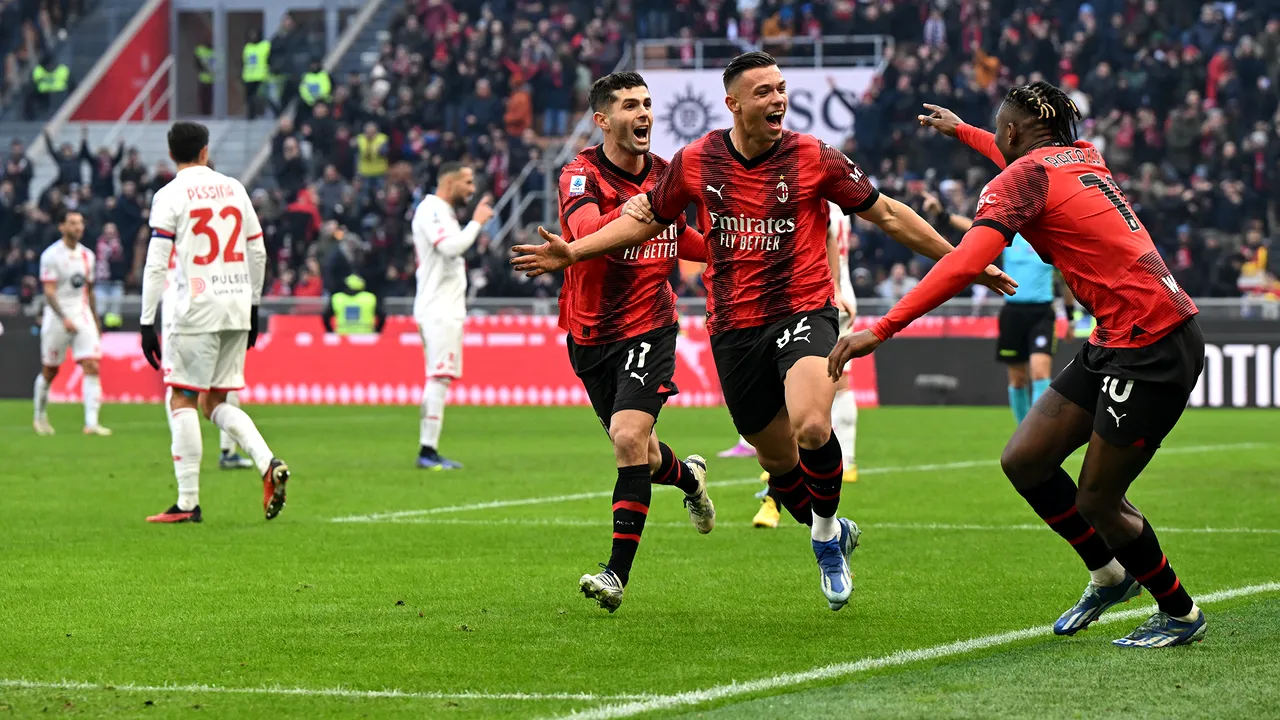 Serie A: Milan – Monza 3-0 . Rossoneri consolidează locul pe podium 