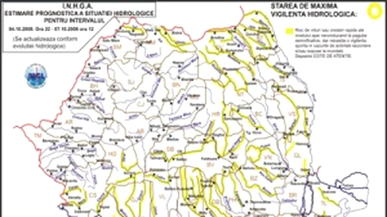 Code Yellow Flood Warning For 25 Romanian Counties