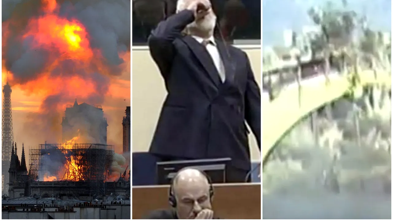 Steagul Franţei, proiectat pe podul lui Soliman Magnificul. Ziua din anii 1990 în care 60 de obuze provocau un „moment Notre-Dame” în Balcani | VIDEO ARHIVĂ