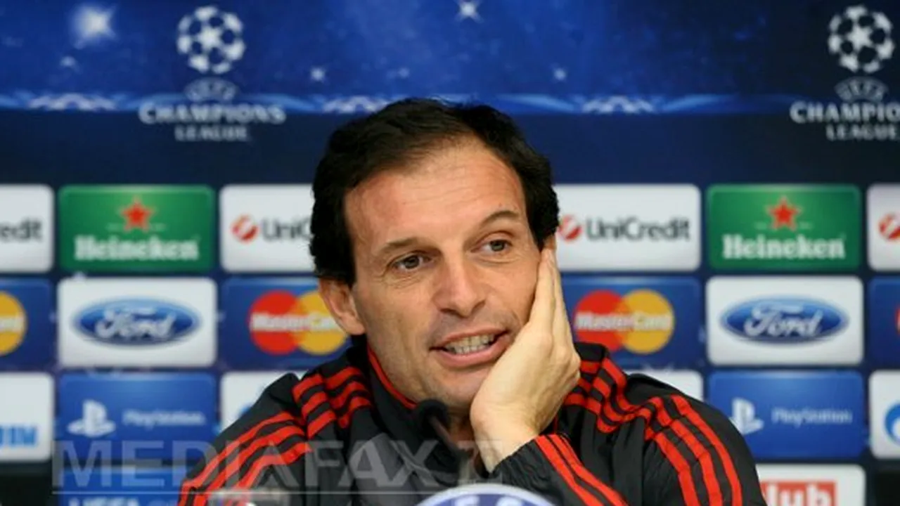 Massimiliano Allegri, aproape de a fi demis de la AC Milan. Inzaghi ar putea prelua echipa
