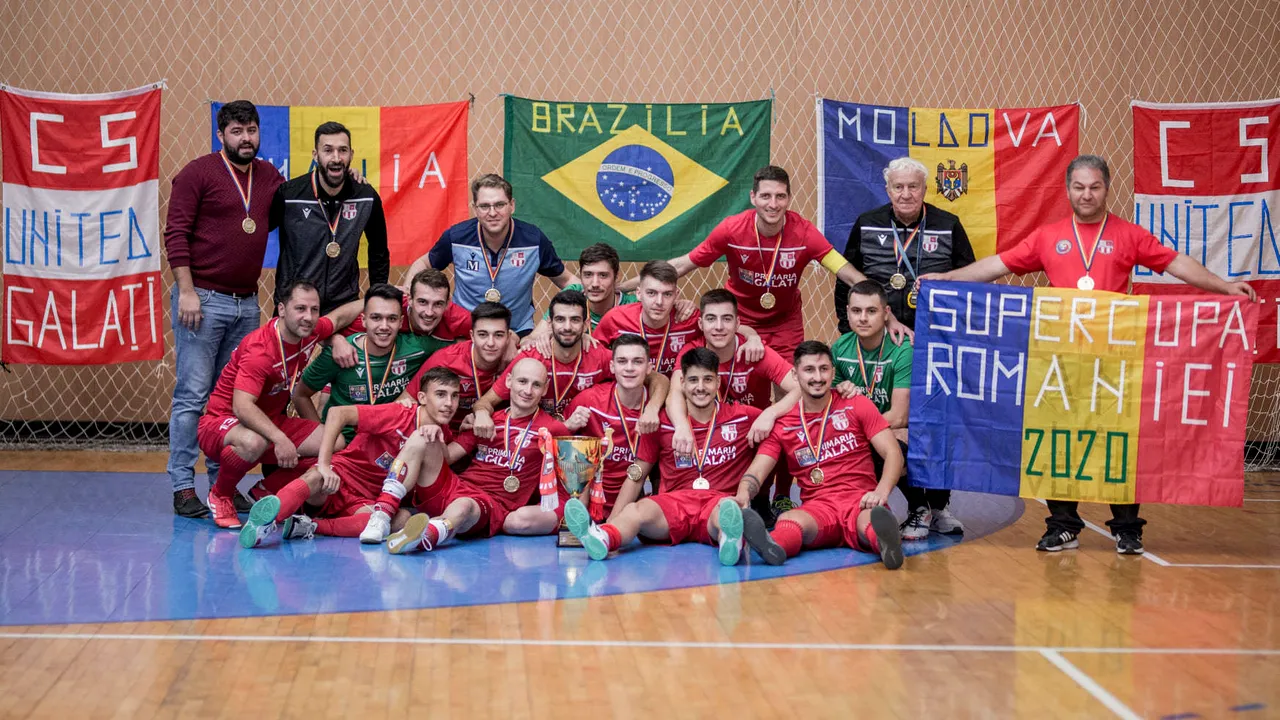 CS United Galaţi a cucerit Supercupa României la futsal, după 6-2 cu FK Odorheiu Secuiesc