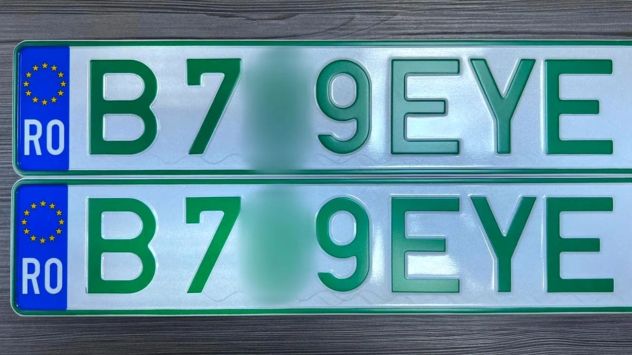 MAI a eliberat primul număr de înmatriculare verde. Cine îl poate afişa