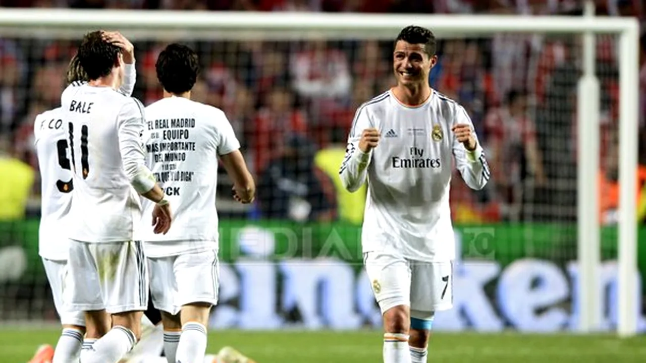 Fotbaliştii echipei Real Madrid vor primi câte 800.000 de euro pentru câştigarea Ligii Campionilor