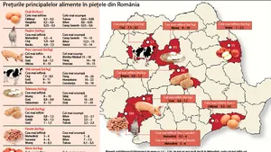 Harta alimentelor în România. Unde se găseşte cea mai ieftină mâncare