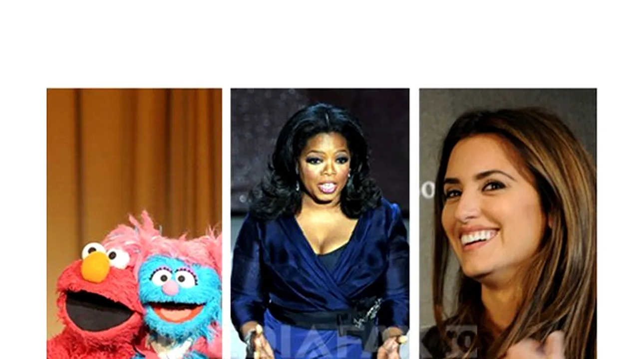 Păpuşile Muppets, Oprah Winfrey şi Penelope Cruz vor primi o stea pe Walk of Fame din Hollywood