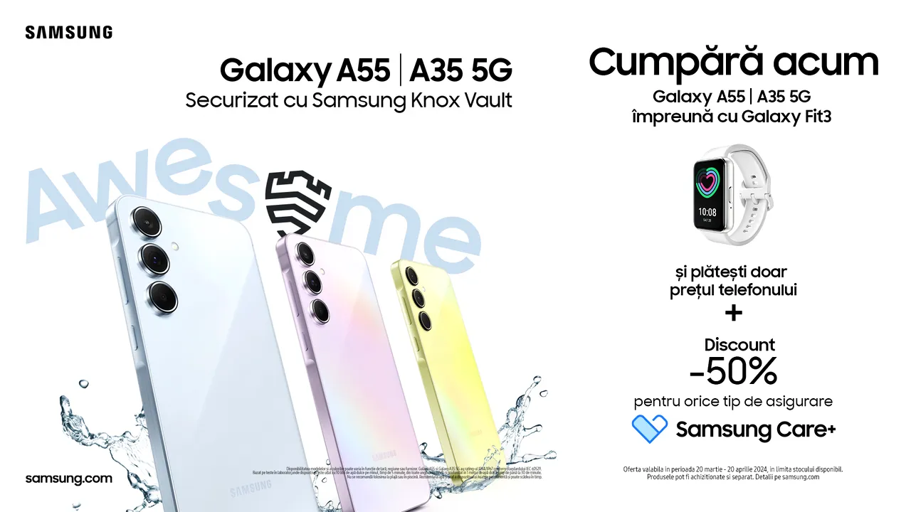Samsung Electronics aduce în România cele mai noi modele din seria Galaxy A: