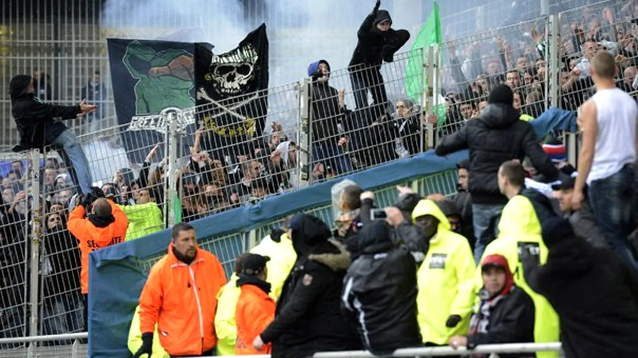 Suporterii echipei Olympique Lyon, interzişi la meciul de la Saint-Etienne