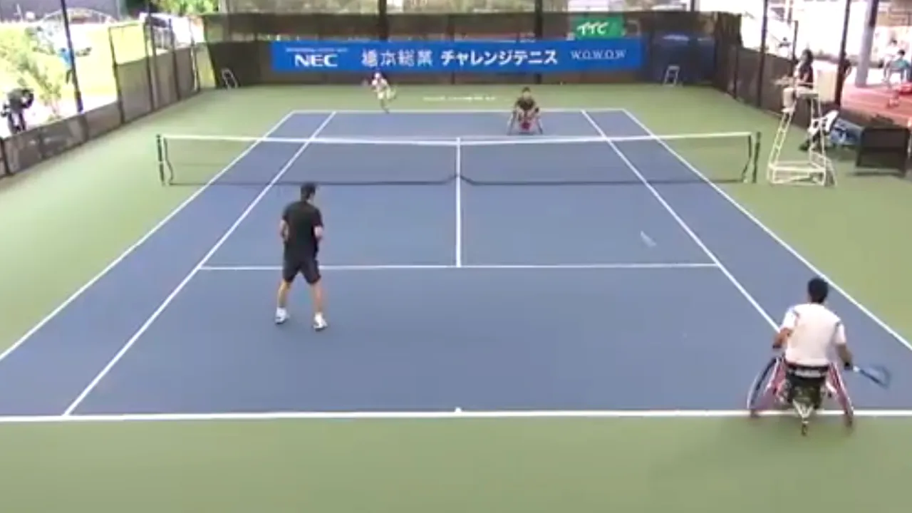 Clipul zilei vine din Japonia de la un meci de tenis în scaun cu rotile/ Formatul inovator a oferit momente spectaculoase VIDEO