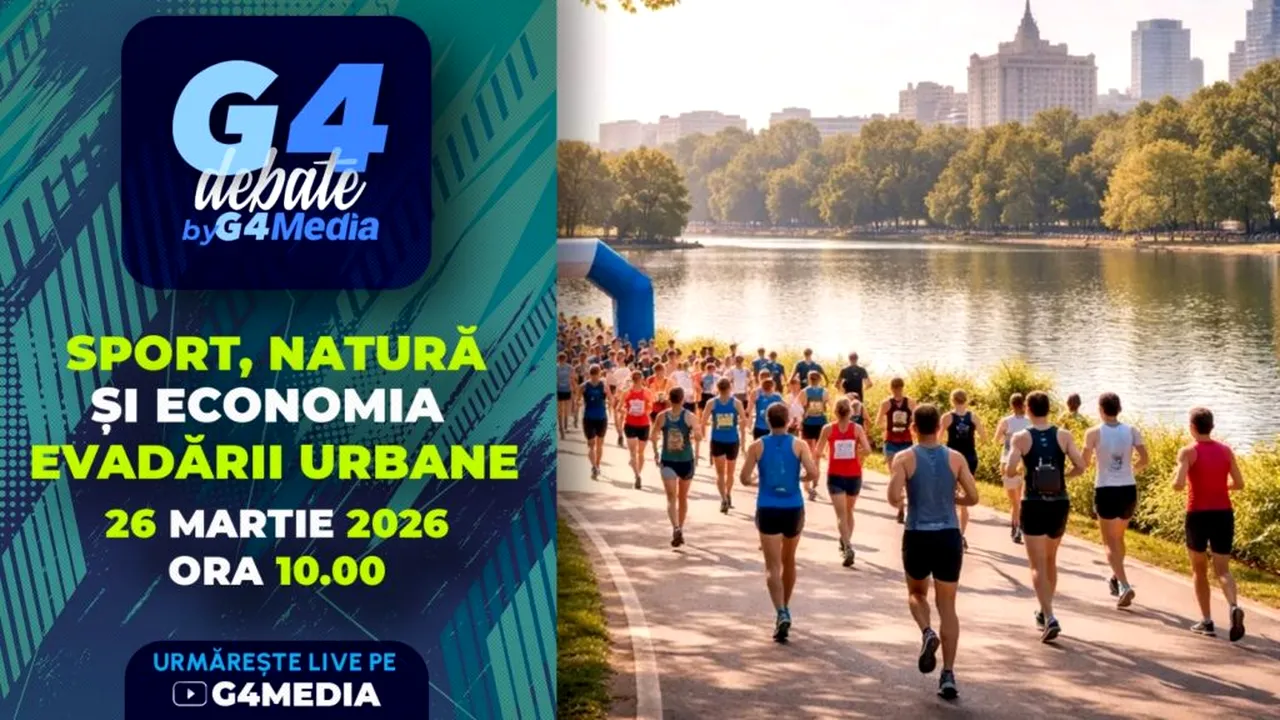 „Sport, Natură și Economia Evadării Urbane”, dezbatere organizată de G4Media, de la ora 10:00