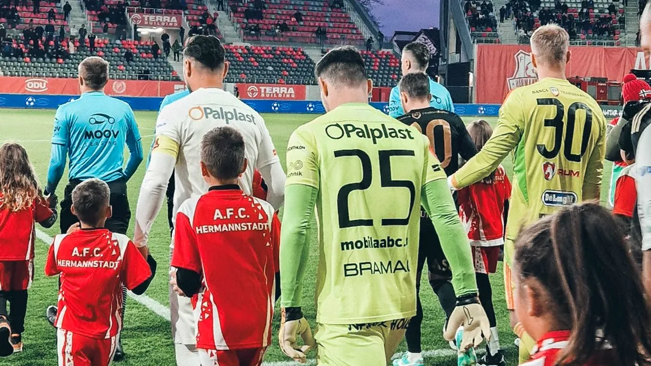 Surpriză la Sibiu în Superliga de fotbal. Hermannstadt a învins liderul U Cluj