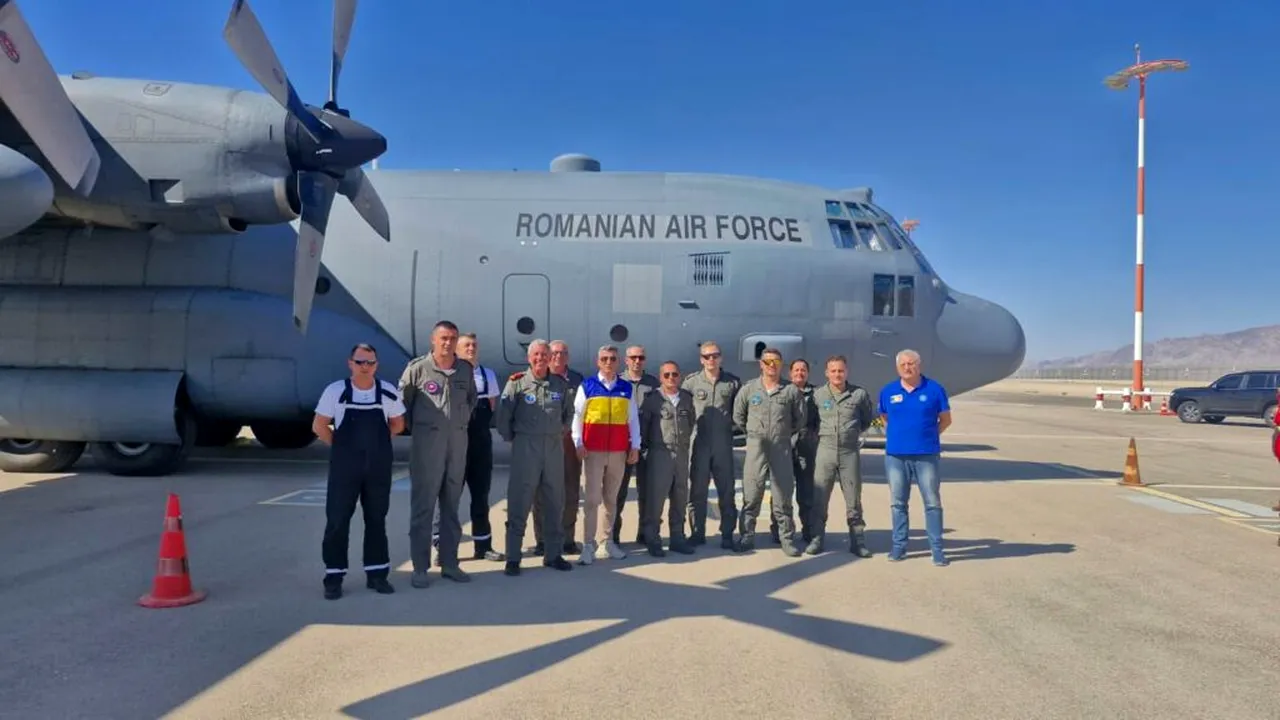 Al 12-lea zbor umanitar al României din Gaza. Cinci copii au fost evacuați pentru îngrijiri medicale de urgență