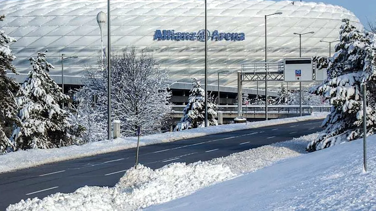 Meci amânat în Bundesliga din cauza ninsorilor abundente din Munchen