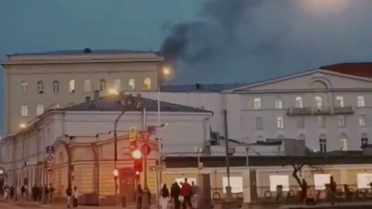 Incendiu la sediul Ministerului rus al Apărării, în centrul Moscovei