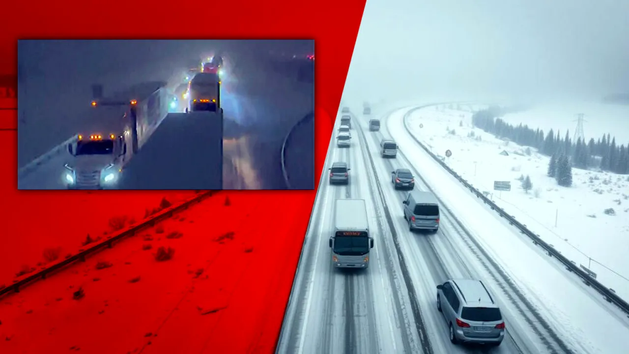 Ambuteiaj uriaș de 85 km pe Autostrada Baikal: Șoferi blocați ore în șir la –18 °C