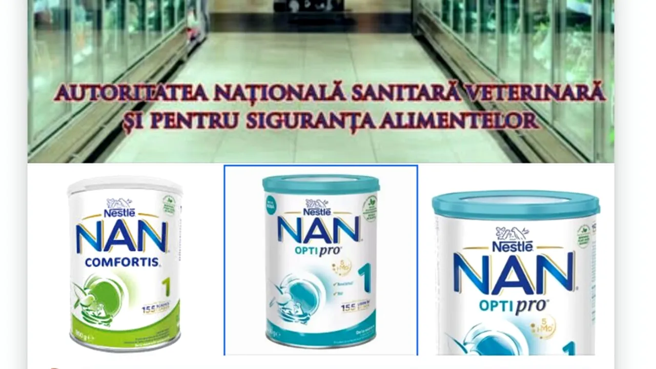 Lapte praf pentru sugari retras din magazine. Ce loturi sunt contaminate cu bacterii