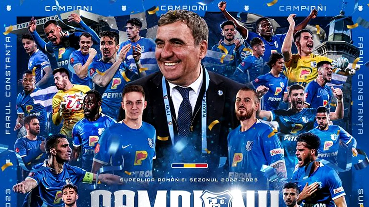 Farul Constanţa - FCSB 3-2, după o partidă nebună. Dobrogenii au câştigat titlul / Hagi, dublu campion al României