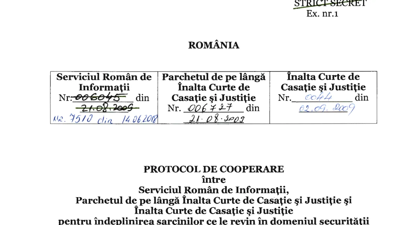 FACIAS a sesizat Parchetul General şi acuză fals şi uz de fals în protocolul SRI-PÎCCJ-ÎCCJ