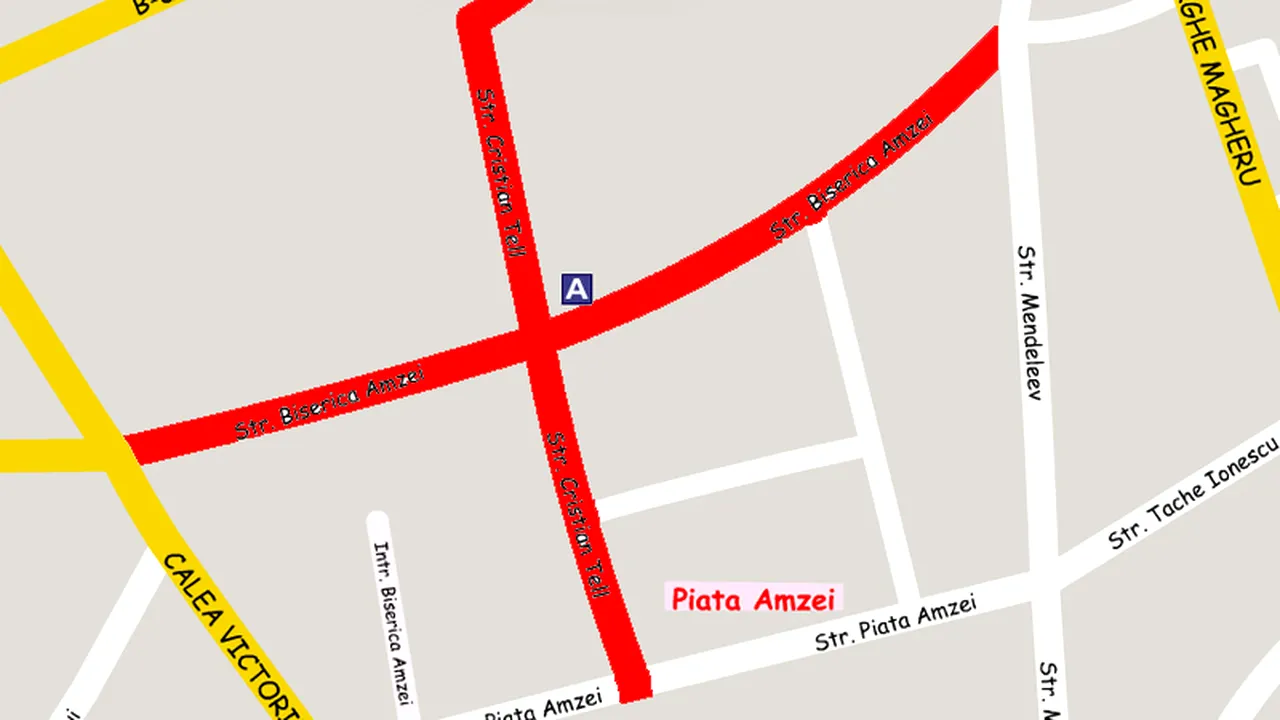 De Ziua Franţei, circulaţia în zona Pieţei Amzei va fi închisă